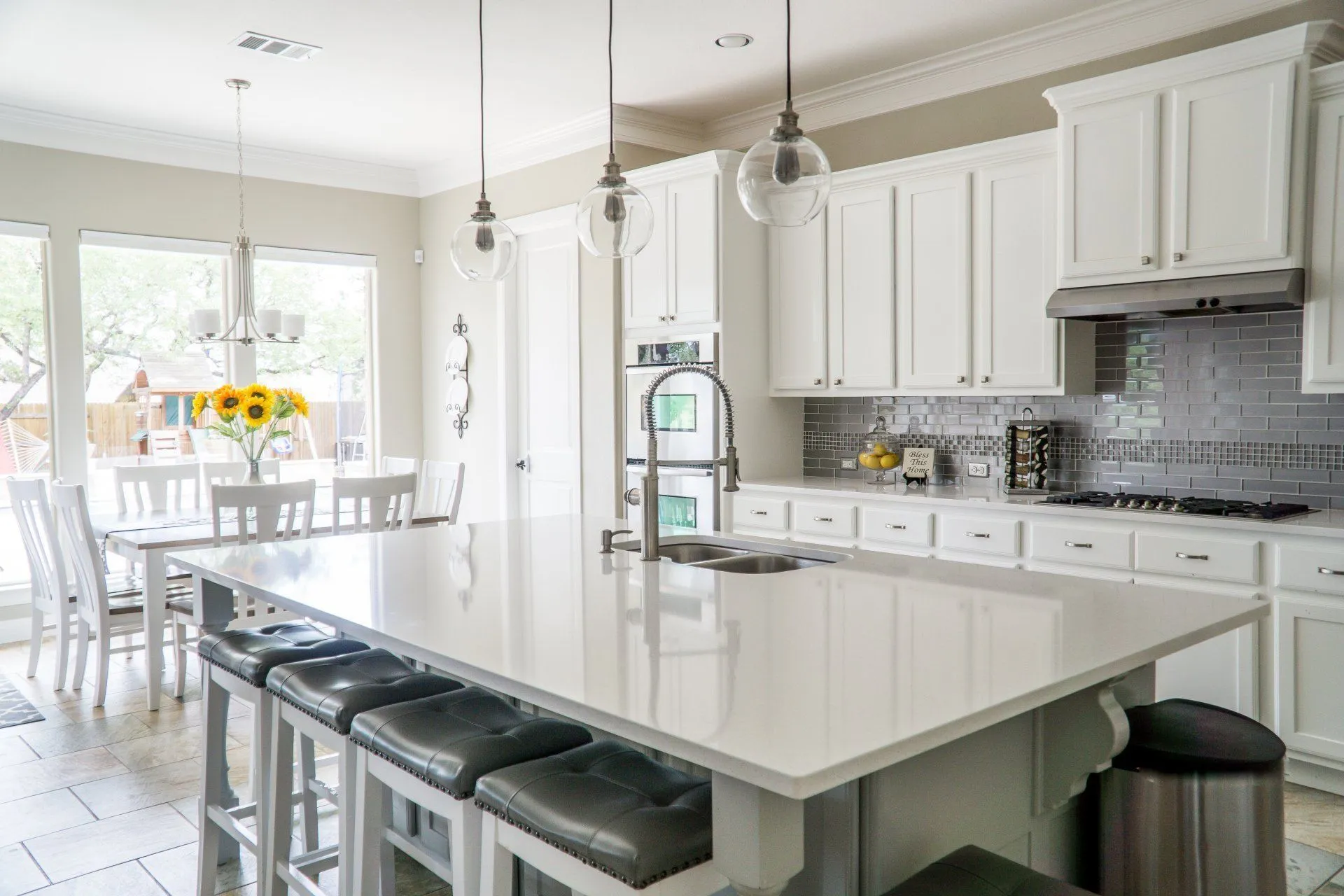 Bright white kitchen