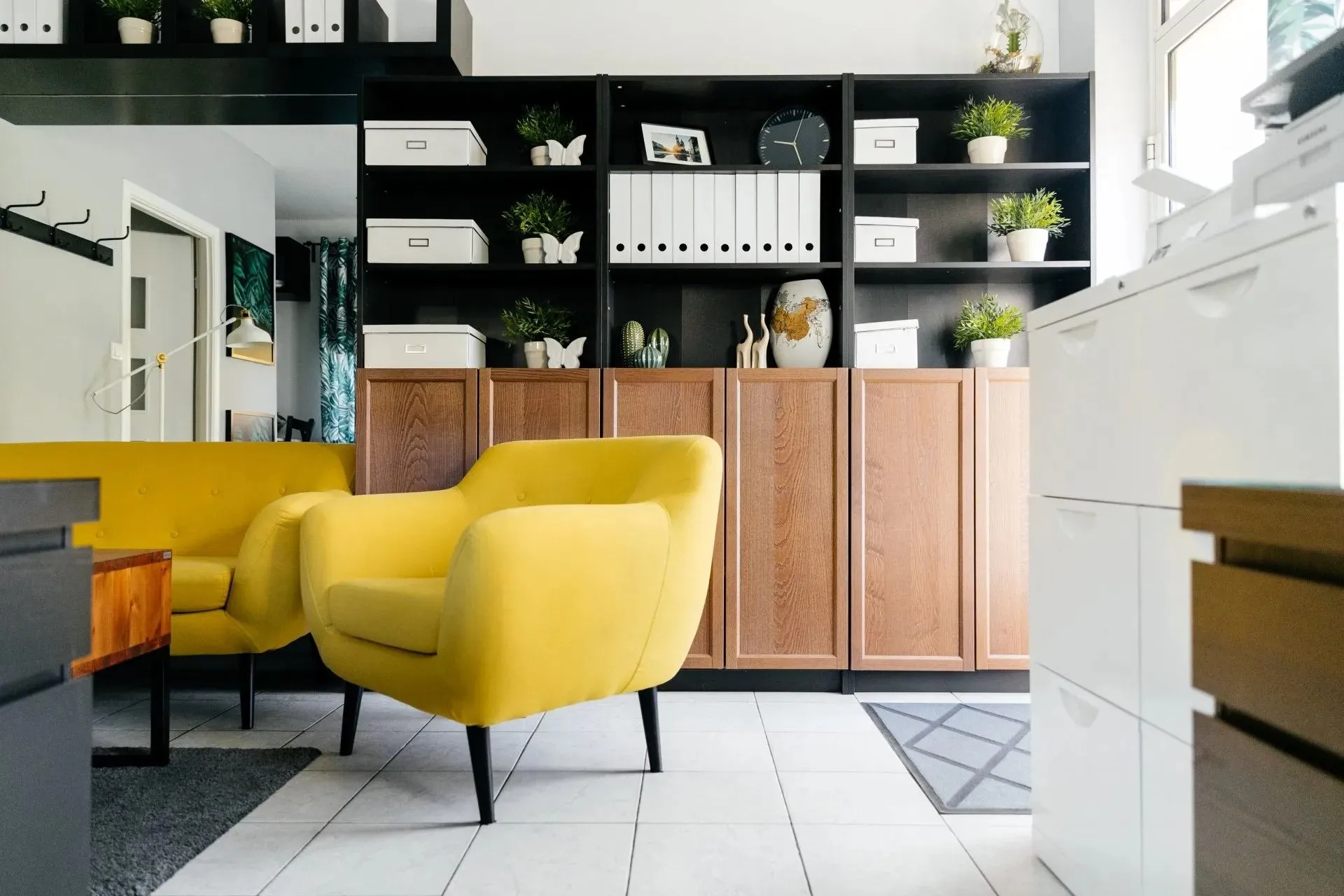 Bright modern kitchen with a large island